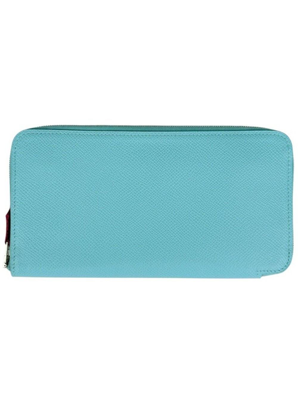 Hermes Azap Long Silk'in Wallet Zip Around Veau Epsom Aqua
